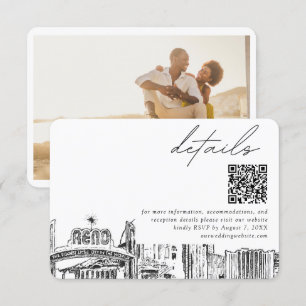 Reno Skyline Small Bröllop OSA QR Code Tilläggskort