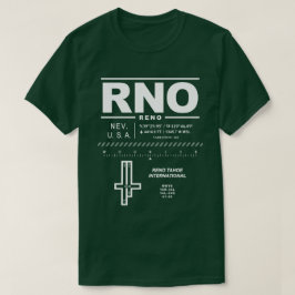 Reno Tahoe Internationell flygplats RNO T-Shirt