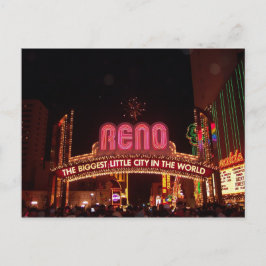 Reno the Biggest Little City in World Sign Vykort