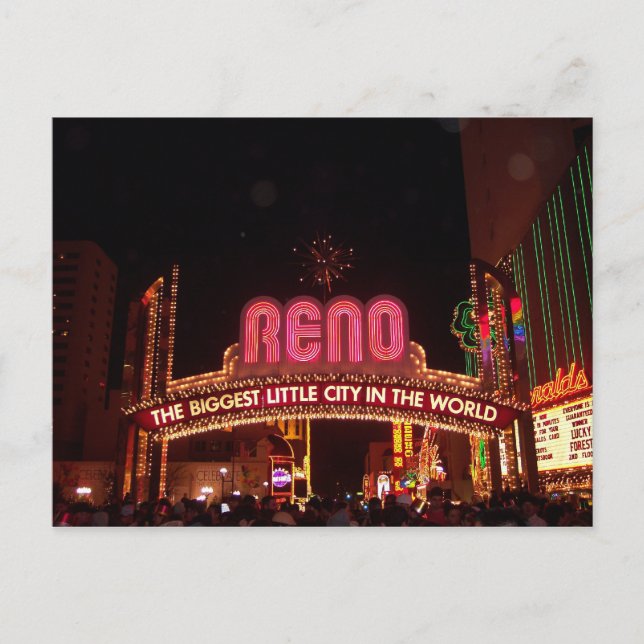 Reno the Biggest Little City in World Sign Vykort (Framsida)