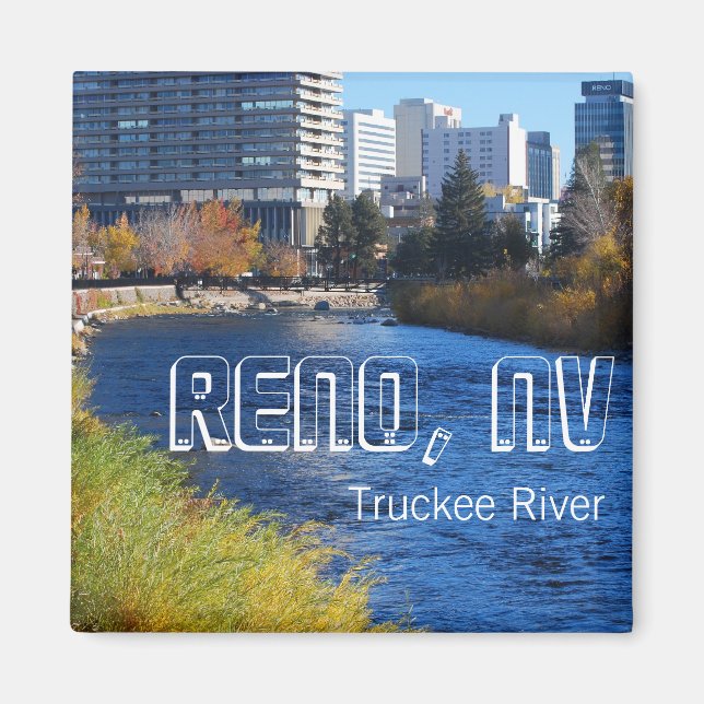 Reno / Truckee River i centrala staden Magnet (Framsidan)