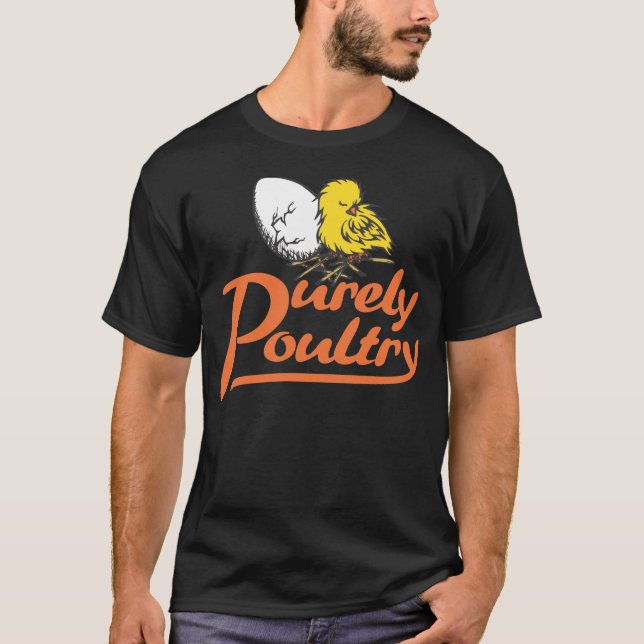 Renodlat svart Tshirt för höna Tee Shirt (Framsida)