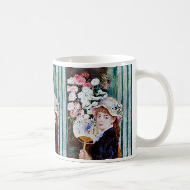 Renoir , 団扇を持つ少女 kaffemugg (Höger)