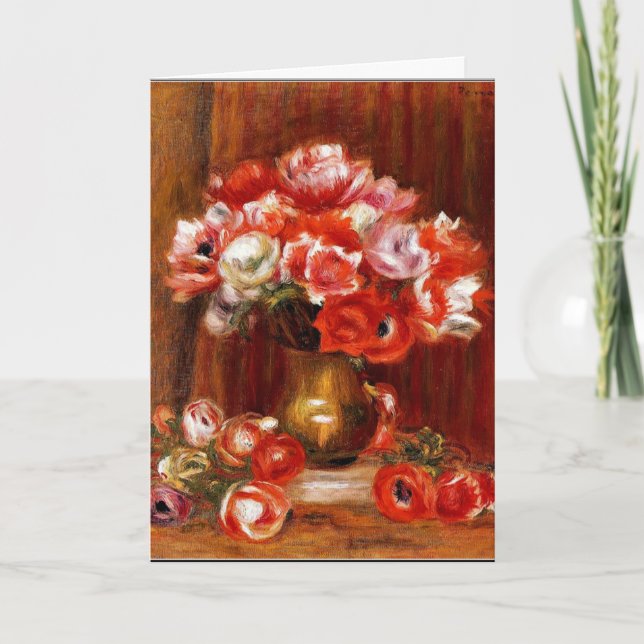 Renoir - Anemones, 1909 Kort (Framsida)