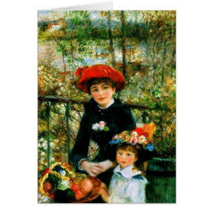 Renoir är de två systrarna, på Terrace Hälsningskort