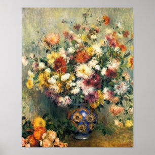 Renoir är Vas i Chrysanthemums Poster