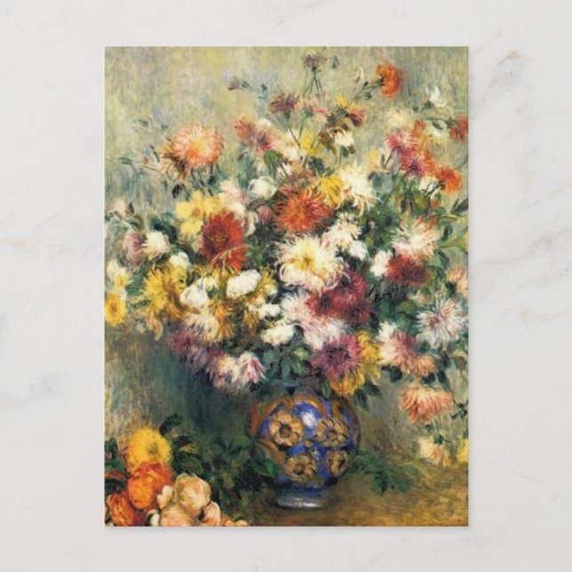 Renoir är Vas i Chrysanthemums Vykort (Framsida)