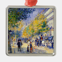 Renoir art: Underbarare Boulevards-målning Julgransprydnad Metall