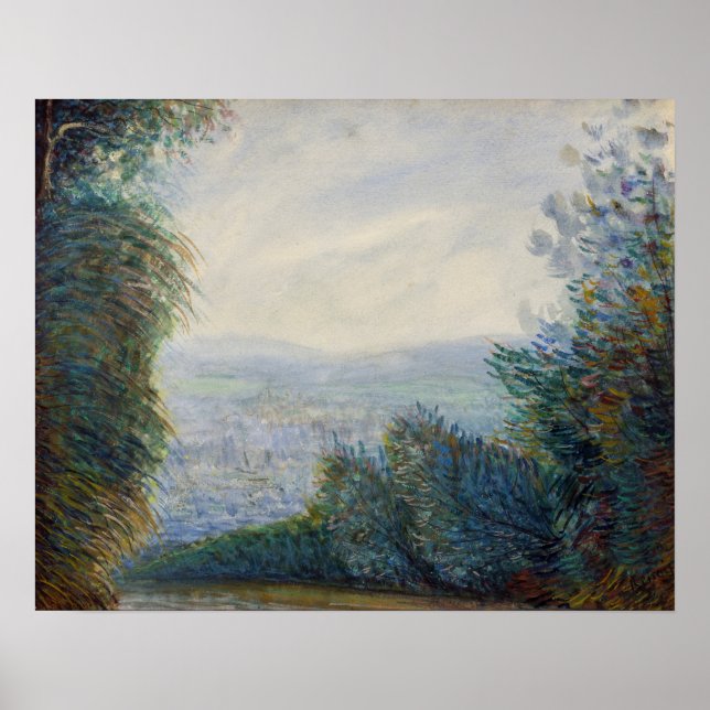 Renoir Auvers Valley Oise River Painting Poster (Framsidan)