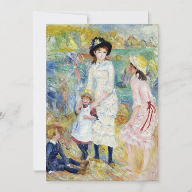 Renoir - Barnen i Seashore, Guernsey Inbjudningar (Framsida)