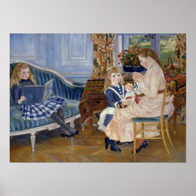 Renoir - Barnens eftermiddag i Wargemont Poster (Framsidan)