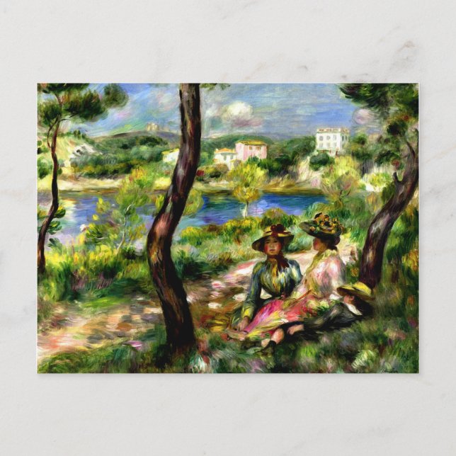Renoir: Beaulieu, Women and Little Boy Vykort (Framsida)