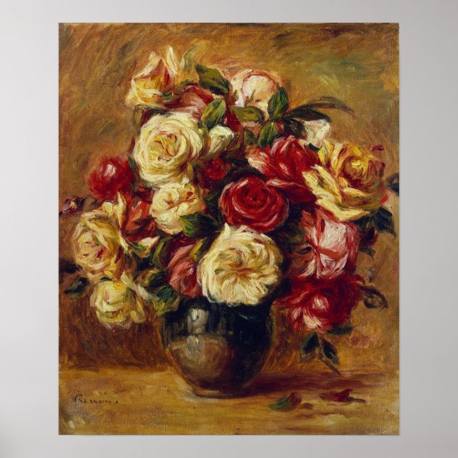 Renoir - Bouquet of Ro 1909 Poster (Framsidan)