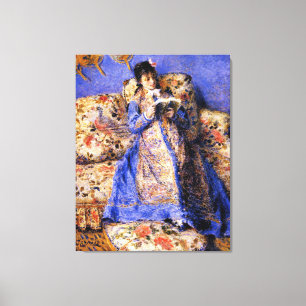 Renoir - Camille Monet Reading, berömdens målning Canvastryck