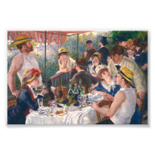 Renoir citerar "Boating Party" Fototryck