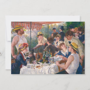 Renoir citerar "Boating Party" Tack Kort