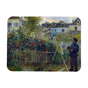 Renoir - Claude Monet målar i sin trädgård Magnet