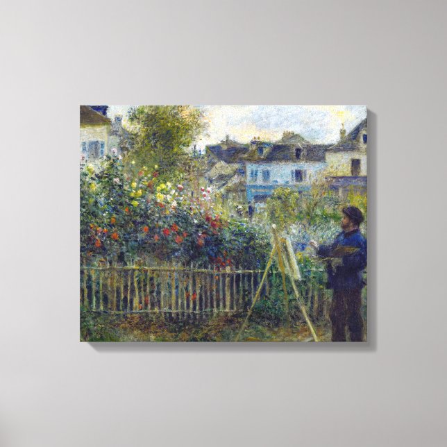Renoir - Claude Monet Painting in his Garden Canvastryck (Framsida)