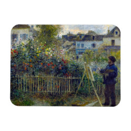 Renoir - Claude Monet Painting in his Garden Magnet