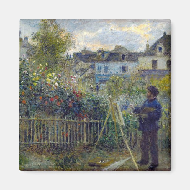 Renoir - Claude Monet Painting in his Garden Magnet (Framsidan)