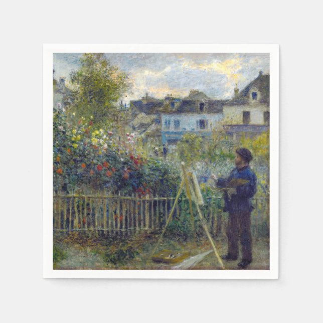 Renoir - Claude Monet Painting in his Garden Pappersservett (Framsidan)