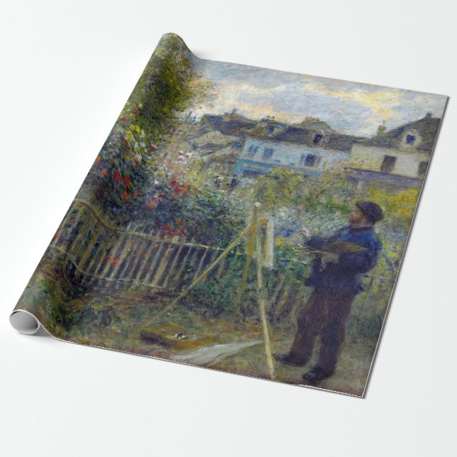 Renoir - Claude Monet Painting in his Garden Presentpapper (Utrullad)