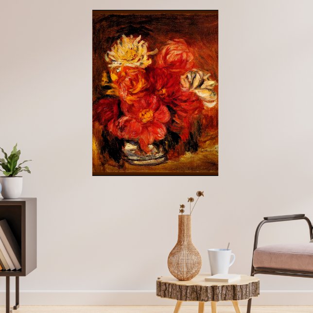 Renoir - Dahlias, bra konsmålning Poster (Vardagsrum 3)