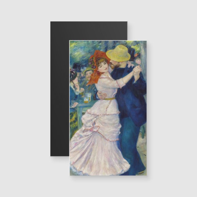 Renoir - Dance at Bougival Magnetic Card (Fram/baksida)