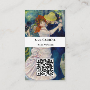 Renoir - Dance at Bougival - QR-kod Visitkort