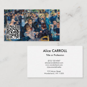 Renoir - Dance at Moulin de la Galette - QR Code Visitkort