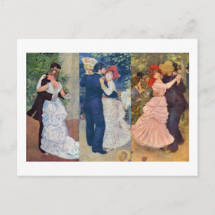 Renoir - Dance in the City, Land and Bougival Vykort