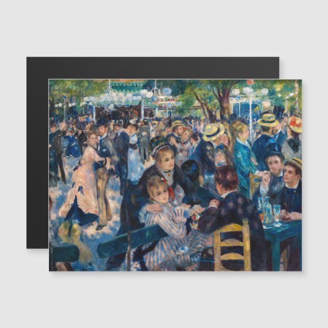 Renoir - Dance Moulin de la Galette Magnetic Card (Fram/baksida)