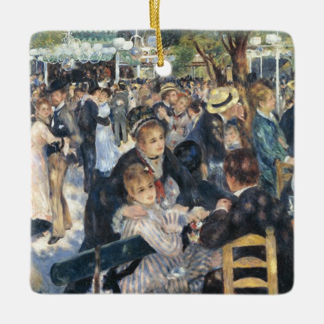 Renoir Dansar vid Moulin de la Galette Vintage Julgransprydnad Keramik (Framsida)