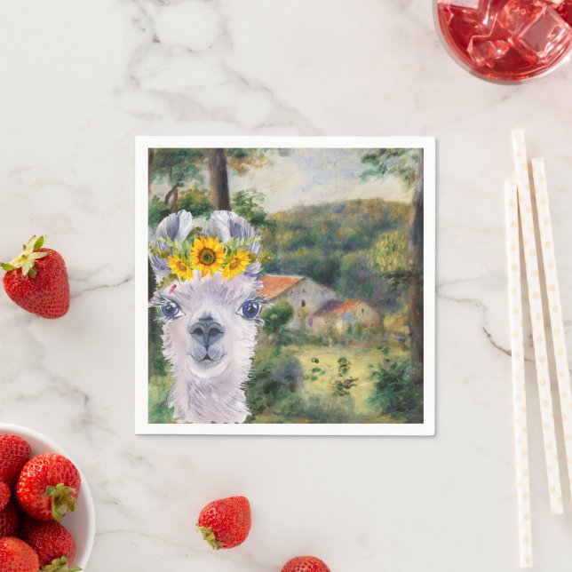 Renoir Environs of Briey och Finare Llama Pappersservett (Insitu)