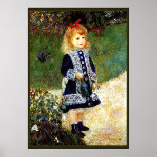 Renoir - flicka med en vattentät burk poster