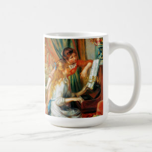 Renoir flickor på pianomuggen kaffemugg