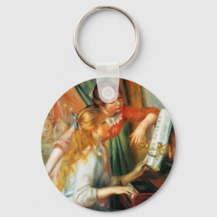 Renoir flickor på pianonyckelringen nyckelring