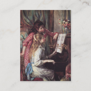 Renoir: Flickor på pianot Visitkort