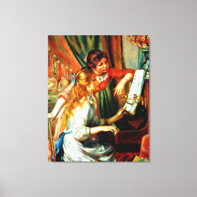 Renoir - Flickor vid Piano Canvastryck (Framsida)