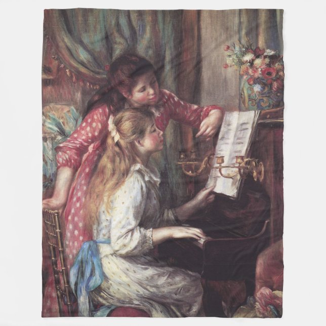 Renoir: Flickor vid Piano Fleecefilt (Framsidan)