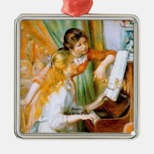 Renoir: Flickor vid Piano Julgransprydnad Metall