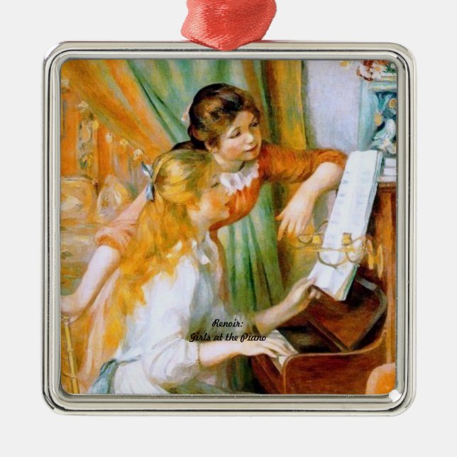 Renoir: Flickor vid Piano Julgransprydnad Metall (Framsidan)