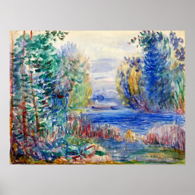 Renoir - Flodlandskap 1890 Poster (Framsidan)