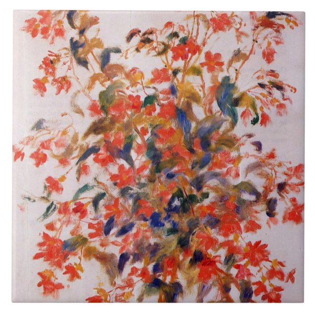 Renoir - Fortfarande liv med Fuscias Kakelplatta (Framsidan)