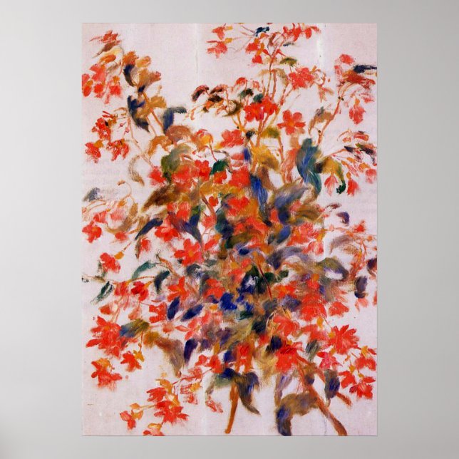 Renoir - Fortfarande liv med Fuscias Poster (Framsidan)