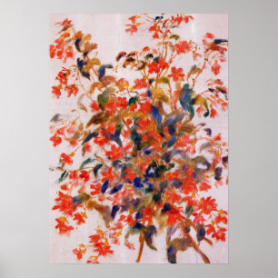 Renoir - Fortfarande liv med Fuscias Poster