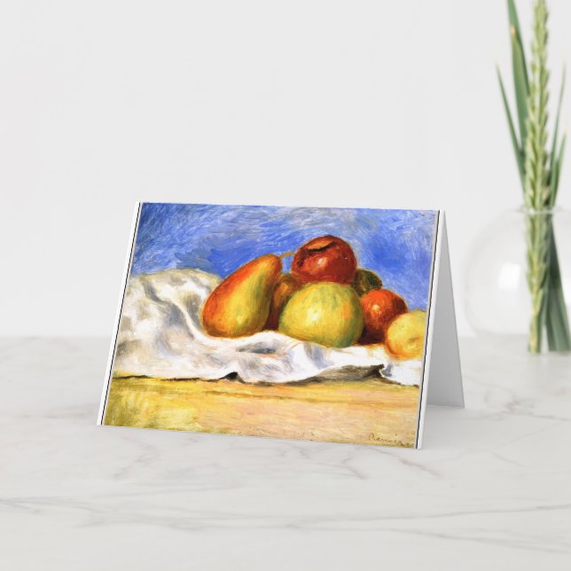Renoir - Fortfarande med äpplen och päron Kort (Framsida)