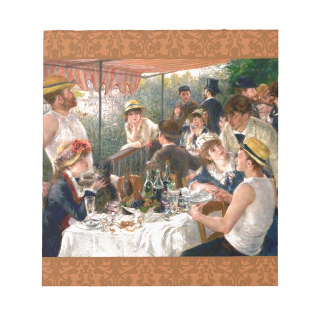 Renoir Fransk Luncheon Boating Party Anteckningsblock (Framsida)