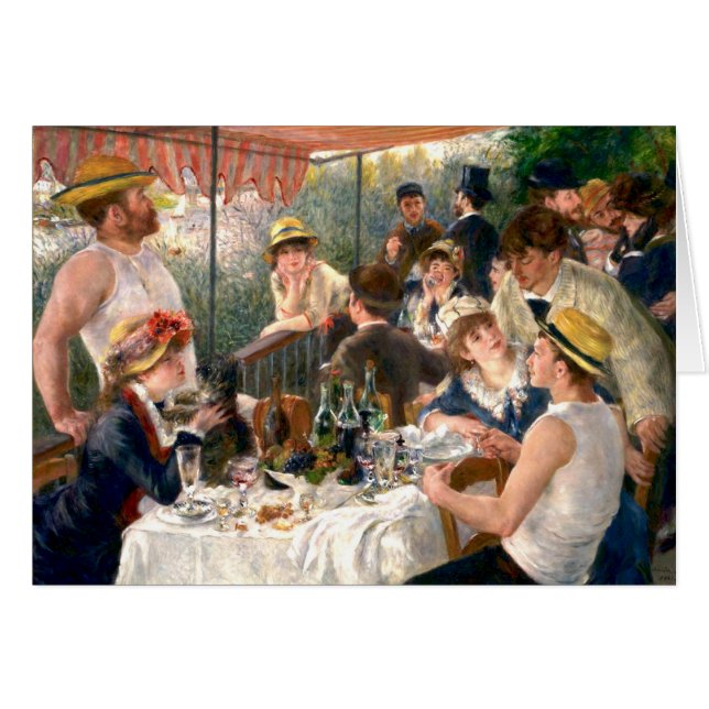 Renoir Fransk Luncheon Boating Party Hälsningskort (Framsidan Horizontal)
