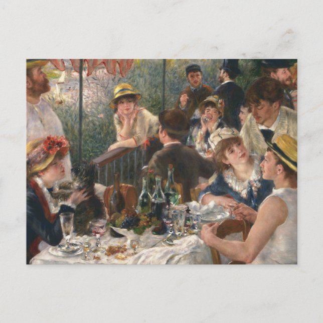 Renoir Fransk Luncheon Boating Party Inbjudan Vykort (Framsida)